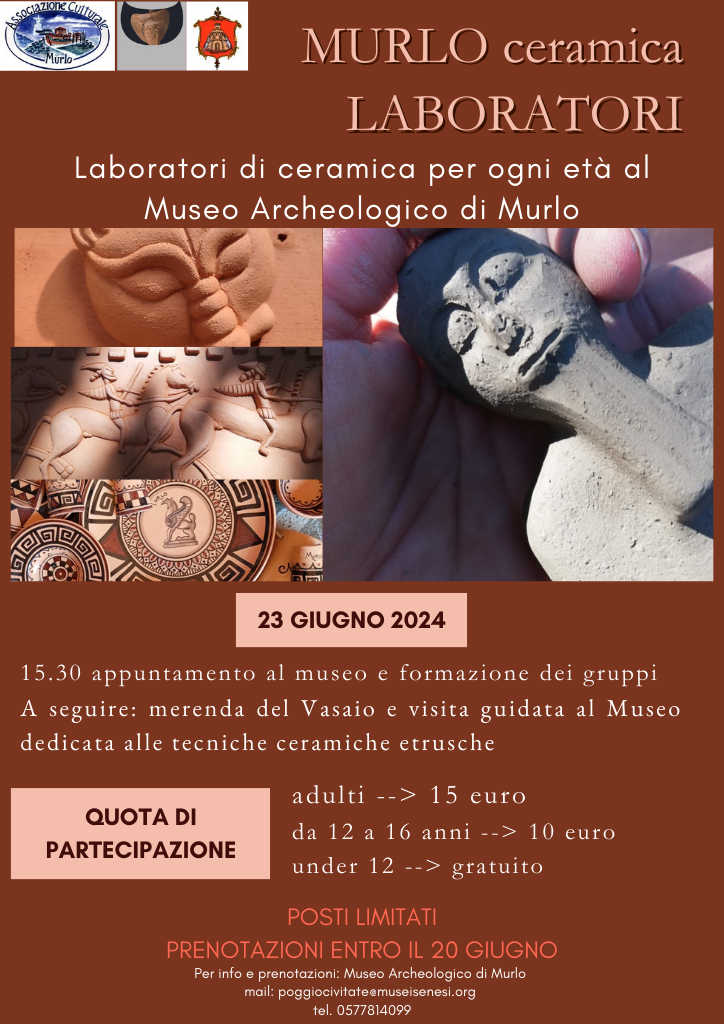 Laboratori di ceramica a Murlo - domenica 23 giugno 2024