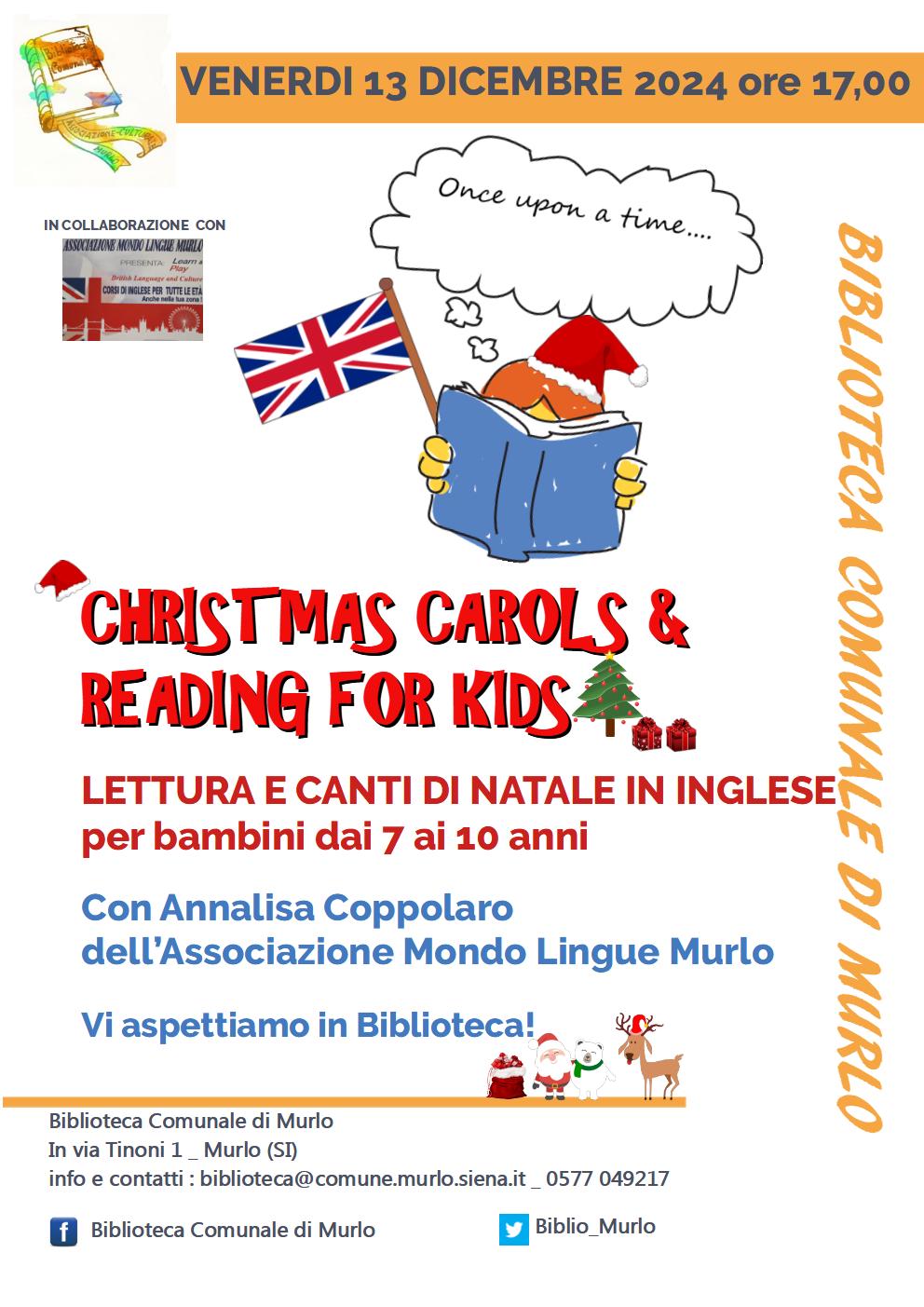 Letture di Natale in inglese alla Biblioteca Comunale di Murlo